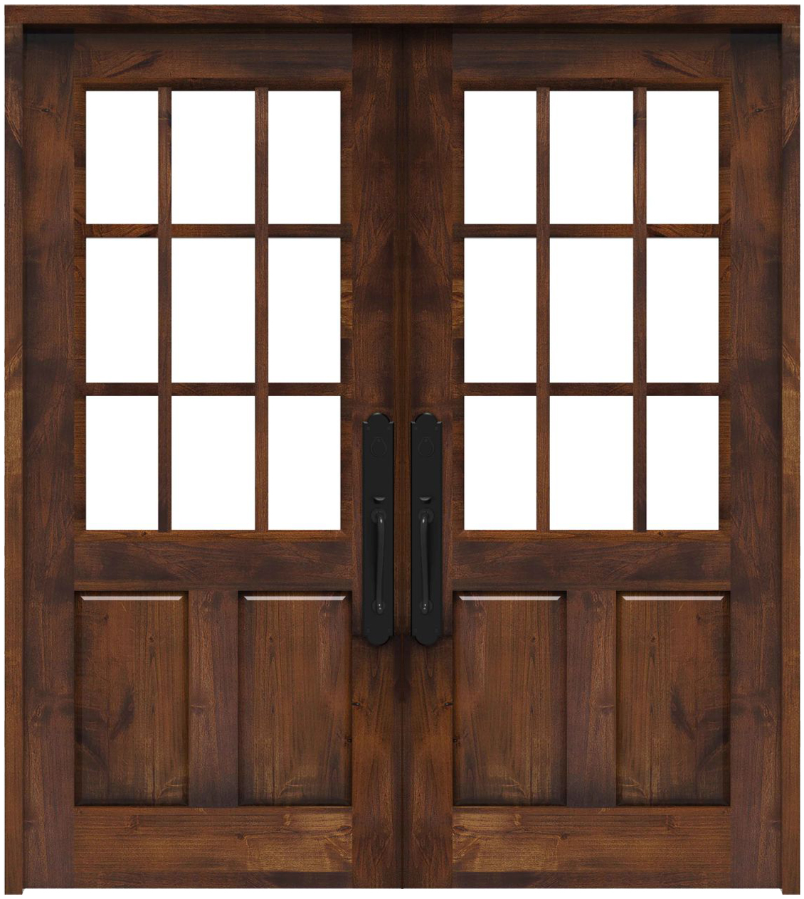 Lake House Double Front Door Rustica